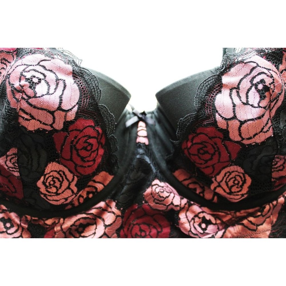 NWOT CACIQUE Lane Bryant Lace Lightly Lined French Balconette Bra, Size 44DDD - Picture 8 of 11